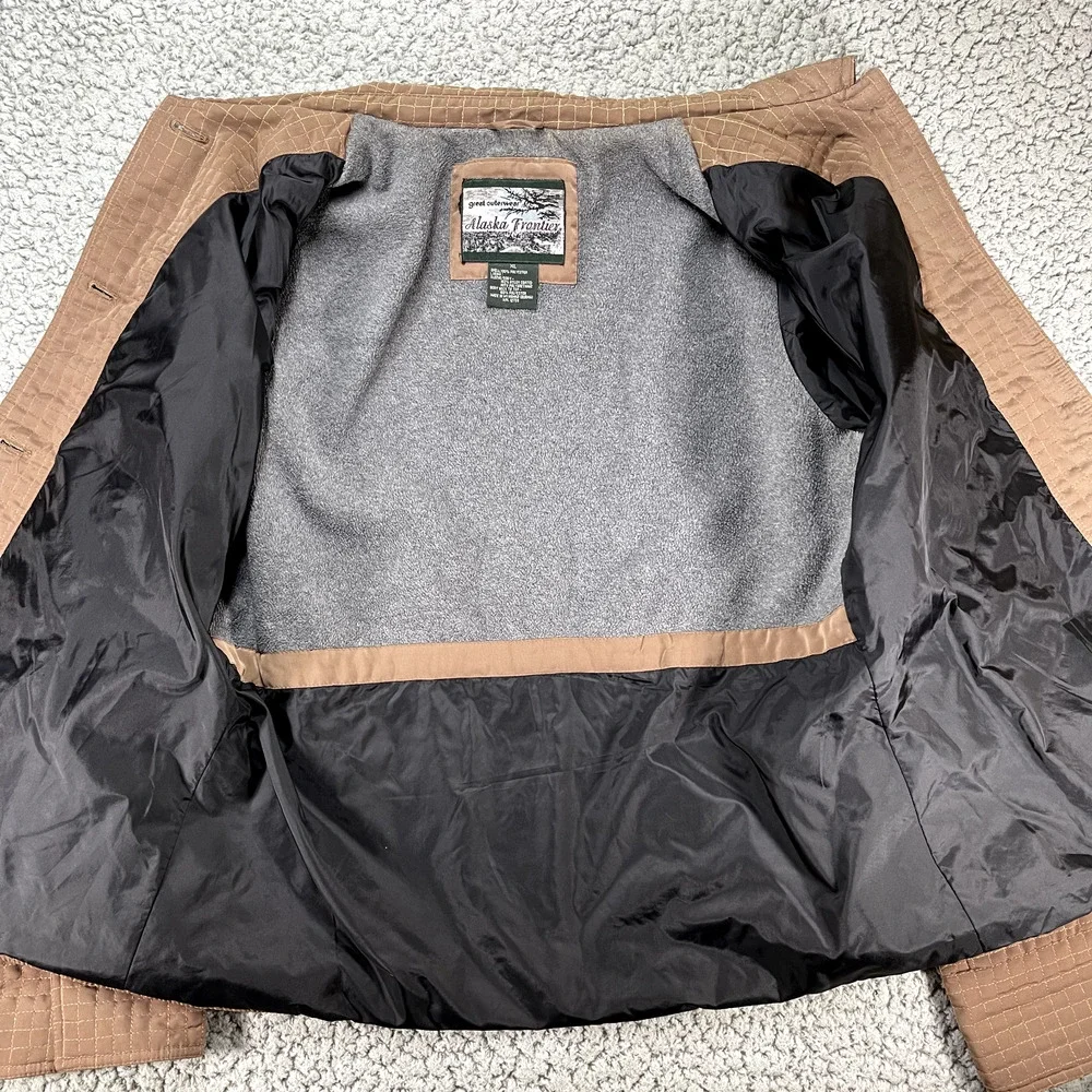 Alaska Frontier Quilted Jacket Womens XL Brown Chore Coat Outdoor Classy